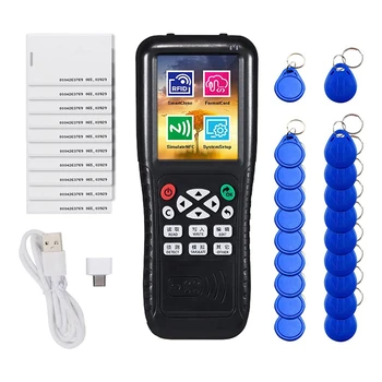 1Set Juoda NFC Smart Card Reader Rašytojas RDA Kopijuoklis anglų kalba Icopy X100 NFC ID IC Skaitytuvas