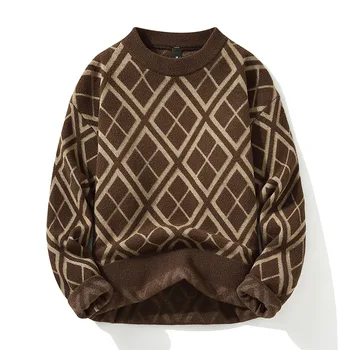 Iki 2023 m. Rudens Žiemos Apvalios kaklo Mados Megztiniai Vyrų Prarasti Atsitiktinis naujas stilius storas šiltas megztinis vyrams puloveriai Dydis M-XXXL 329