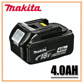 100% Originalus Makita 18V 4.0 Ah Įkraunamas Elektros Įrankiais, Baterija su LED Li-ion Pakeitimo LXT BL1860B BL1860 BL1850