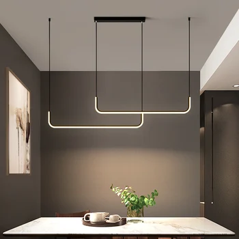 Morden LED Sieniniai šviestuvai Paprasta Aluminm Meno lempa, valgomasis, Namų patalpų apšvietimas, Apdaila Juoda/Aukso Šviesos Armatūra 90v-265v