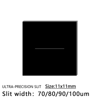 Vieną ritininės grotelėmis Difrakcijos gratie Optinis ultra-tikslumo plyšiais 11x11mm plyšio plotis 70-100um Nerūdijančio plieno blackening