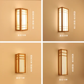 Retro Sienos Lempos Miegamojo Lovos Koridorius Koridorius, Laiptai, Originalios Medienos LED Lempa, Nauja Kinijos Creative Zen Hotel Sienos Lempos