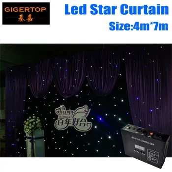 4M*7M&7M*4M Ugniai atspari LED Star, Užuolaidų su Etape Valdytojas RGBW LED Etape Fone LED Star Medžiaga, Vestuvių Dekoravimas