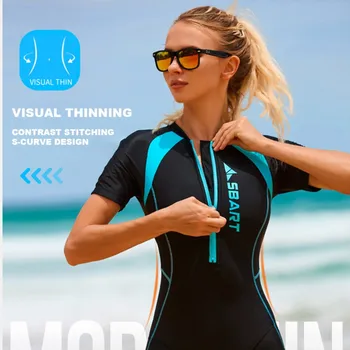 Vasarą Moterys Wetsuit Quick Dry vientisas Maudymosi Sportiniai, Snorkeling, Banglenčių Drabužius Nardymo Kostiumas Keturis sezonus Treniruotės