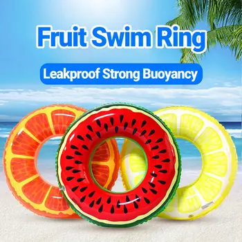 3Pcs Plaukimo Žiedai Suaugusiems Stiprus Plūdrumo Plaukimo Žiedai Arbūzų, Apelsinų, Citrinų Modelis Pripučiami Plaukimo Žiedai