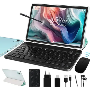 Pasaulinė Versija Facetel Q10 Tabletė 10 Colių Octa Core 4+64GB 8000 mAh Tablete PC 120Hz 2.5 K LCD Ekranas Žalia Tabletę 