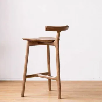 Unikali Medienos Baro Kėdės Baro Kėdė Šiaurės Dizaineris Laisvalaikio Pažangias Aukštos Kėdės Modernus Minimalistinio Mueblesa Namų Baldai WXH59YH