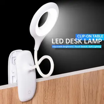 Stalo Lempa LED Stalo Lempa Su Palieskite Įrašą Studijų Lempos Lanksčia Gooseneck Desktop USB Įkrovimo Šviesos Žibintas Akių Apsauga