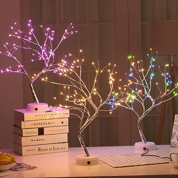 LED Nakties Šviesos Varinės Vielos Pearl Eglučių Žiburiai Energijos Taupymo USB 3D Stalo Lempa Namuose Šalis, Vestuvės, Kalėdos, Patalpų Apdaila