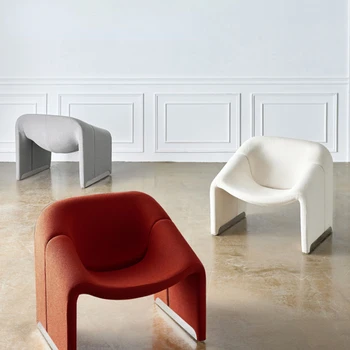 Dizaineris Modelis, Retro Fotelis Meno Laisvalaikio Kėdė Šiaurės Balkono Kambarį Ju Raudona Kėdė Šypsena Kėdė, Sofa Y161