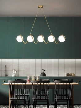 Šiuolaikinės Vario Stiklo Kamuolys LED Šviestuvo Nordic Dizainas, Valgomasis, Virtuvė, Baras, Miegamasis, Gyvenamasis Kambarys Auksas Namų Dekoro Kabo Lempa