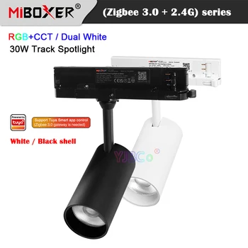 Miboxer Tuya APP 2.4 G Zigbee 3.0 30W RGBCCT LED Kelio Šviesa Dviguba Balta Dėmesio centre Rail tipo Lubų RF Nuotolinio valdymo 110V, 220V