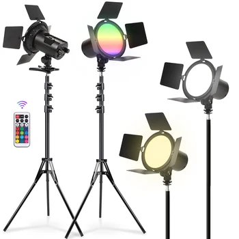 RGB LED Vaizdo Šviesos Lempos Fotografijos Selfie Pritemdomi 3200-5600K Šviesos, Kamera, Šviesos Live Stream Užpildyti Lempos Foto Studija Lempos