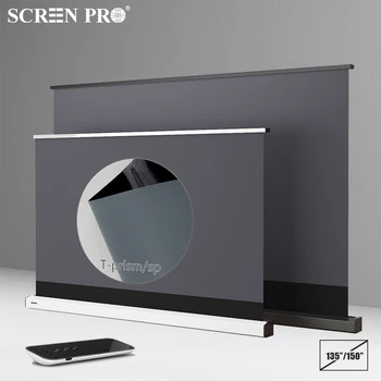 135inch-150inch Elektros Tab Įtampa Grindų Auga ALR Projekcijos Ekranas 16:9 4K UHD 8K 3D UST Projektorius Smart Home Cinema