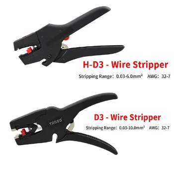 SS-D3 Savaiminio reguliavimo izoliacija Wire Stripper svyruoja nuo 0,03-10m㎡ Su Aukštos Kokybės vielos išpardavimas Cutter Svyruoja nuo 0,03-10m㎡ Plokščia Nosis