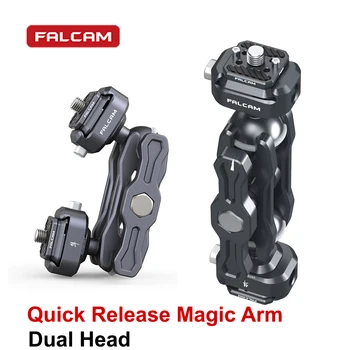 Falcam F22 Dual Galvos Greito Atleidimo Magic Arm Kit 2548 Universalus Kamuolį Galva 360° Rotacija Super Gnybtas, skirtas DSLR Fotoaparatas Telefonas, Vaizdo