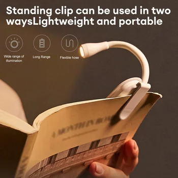 LED Akių Apsauga Mini Knygą Naktį Šviesos Reguliuojamas Clip-On Tyrimą, Stalo Lempos Baterija Lankstus Kelionės Miegamasis Skaityti
