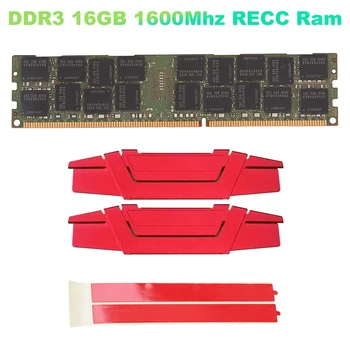 16GB DDR3 1 600mhz RECC Ram+Vėsinimo Liemenė PC3-12800 Atminties 240Pin 2RX4 1.35 V REG ECC Atminties RAM X79 X58 motininę Plokštę