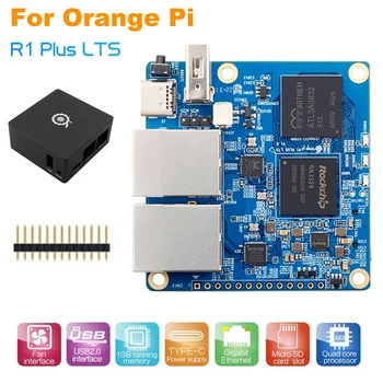 Oranžinė Pi R1 Plius LTS Plėtros Valdybos+Atveju 1 GB DDR3 Rockchip RK3328 Atviro kodo Paleisti Android9/Ubuntu/Openwrt OS