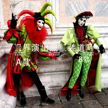 Venecija Kamuolys Kostiumas Komercinės Paradas drabužių šalies etape dėvėti Baras Pramogų Parkas Karnavalas Klounas cosplay Kostiumai šalis