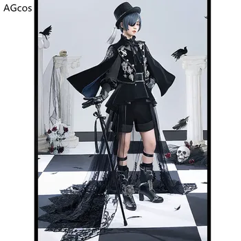 AGCOS Black Butler Ciel Phantomhive 15-Metis Cosplay Kostiumų Moterų Tamsiai Helovinas Cos Kostiumai Suknelė