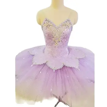 Išplėstinė Šviesiai Violetinės Spalvos Putojantis Baleto Suknelė Miegančioji Gražuolė Princesė Sunku Siūlai Plokštė Suknelė Alyvinė Variantus Esmeralda