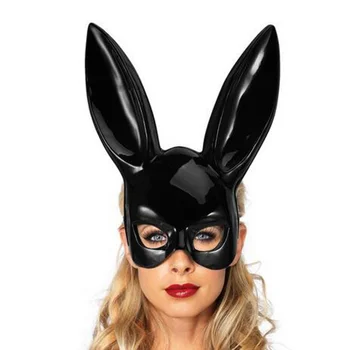 Makiažas Kamuolys Black Rabbit Kaukė Moterų Pusę Veido Suaugusiųjų Helovinas Rekvizitai Rinkti Cosplay Veiklos Reikmenys
