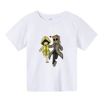 Mažai Košmarai Animacinių filmų Grafinis T-shirt Priežastinis 100% Medvilnės Minkštas Summer Tee marškinėliai Berniukams/Mergaitėms Kawaii Spausdinimo Vaikų Tees