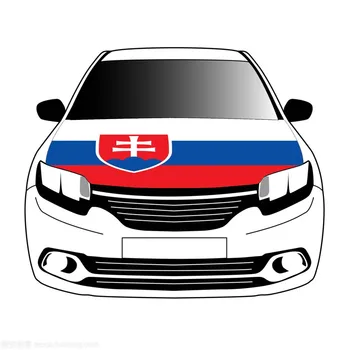 Slovakija vėliavėles automobilio Kapoto dangtis šaligatvio 3.3x5ft/5x7ft 100%poliesteris,automobilio variklio dangčio reklama