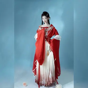 Naujas Hanfu Suknelė Moterims Senovės Kinų Tradicinės Hanfu Apranga Moterų Karnavalas Cosplay Kostiumų Hanfu Šokių Suknelė Violetinės Ir Raudonos Rinkiniai