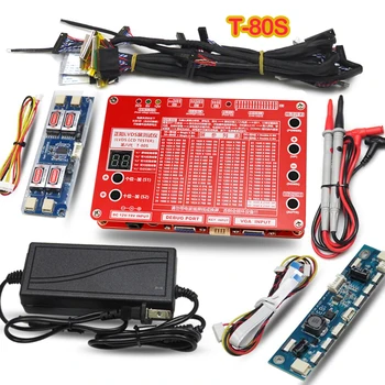 TKDMR T-80 Nešiojamas LED LCD TV Testeris Įrankių Skydelio pagalba 7-84 W/LVDS Sąsaja Lampara Kabeliai Inverter Vidinė 80 Rūšių Programa