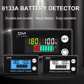 Diymore dc-8 tipo-100V 15MA LCD Skaitmeninis Elektros Skaitiklis 6133A Baterijos Talpos Indikatorius Ličio LiFePO4 Švino-rūgšties Ląstelių Voltmeter