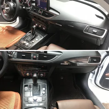 Audi A7 2011-2018 Interjero Centrinis Valdymo Pultas Durų Rankena (3D/5D Anglies Pluošto Lipdukai Lipdukai Automobilio stilius Accessories